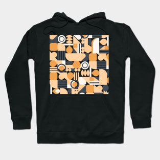 Orange geometric pattern abstract Hoodie